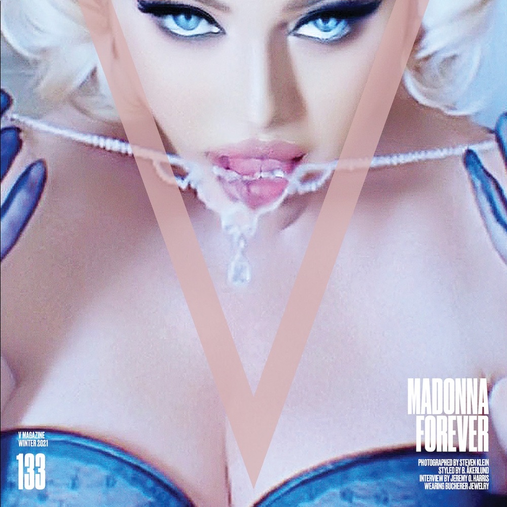 MADONNA FOREVER - V MAGAZINE - #133 WINTER 2021 SEXY PEARLS MOUTH COVER 1/3 NEW